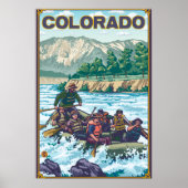 Poster Rafting fluvial Colorado (Devant)