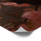 Poster Ragdoll portrait de chat avec fleurs (Coin)