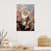 Poster Ragdoll portrait de chat avec fleurs (Cuisine)