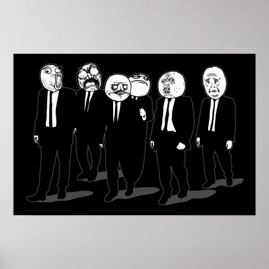 Poster Rage Comic Mème Face À Marcher. Me Gusta. (Devant)