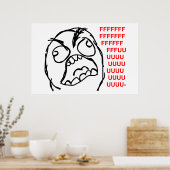 Poster rage face rage comique mème lol rofl (Cuisine)