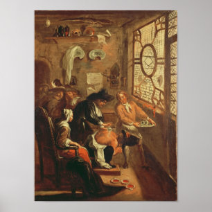 Poster Ragotin a traité avec un verre mettant en forme de