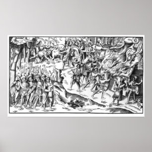 Poster Raid de bétail irlandais sur une plantation anglai