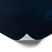 Poster Raie Manta Abîme Bleu Profond (Coin)
