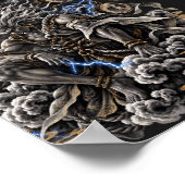 Poster Raijin Bleu (Coin)