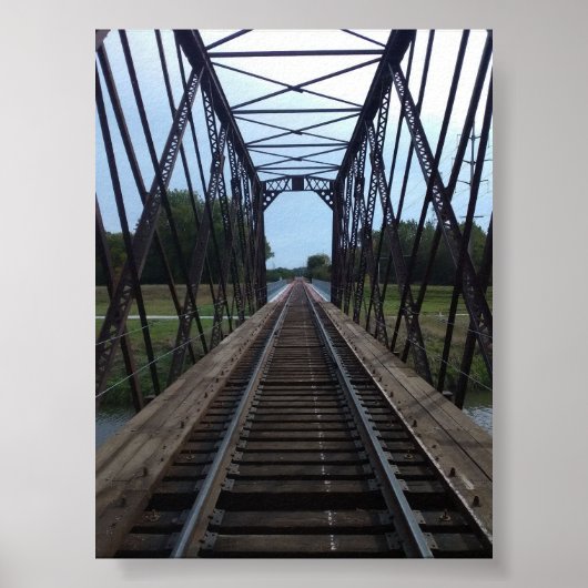 Poster Railroad Bridge Parallax Perspective (Devant)
