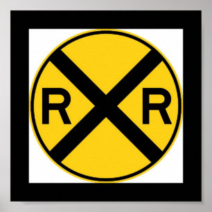 Poster Railroad Crossing