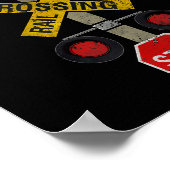 Poster Railroad Crossing Locomotive Model Train Lover Roa (Coin)