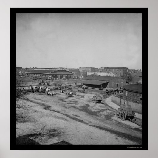 Poster Railroad Depot à Atlanta, GA 1864 (Devant)