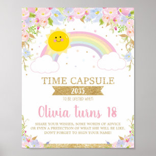 Poster Rainbow 1er Anniversaire Heure Capsule Activité de