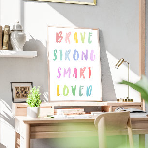 Poster Rainbow Affirmation Enfants Nursery