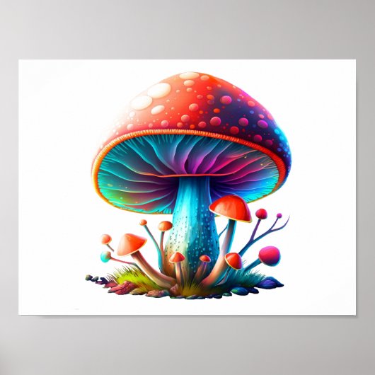Poster Rainbow Amanita Muscaria (Devant)