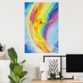 Poster Rainbow Angel by Lisa Iris (Bureau à domicile)