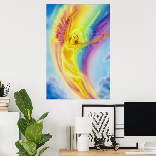 Poster Rainbow Angel by Lisa Iris (Bureau à domicile)