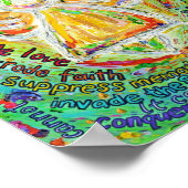 Poster Rainbow Angel Cancer Poème Poème Art Imprimer (Coin)