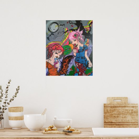 Poster 'Rainbow Bacon & Juice' (Cuisine)