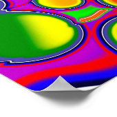 Poster Rainbow Blast Art Abstrait (Coin)