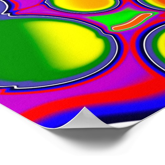 Poster Rainbow Blast Art Abstrait (Coin)