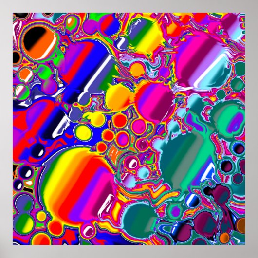 Poster Rainbow Blast Art Abstrait (Devant)