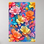 Poster Rainbow Blossom : Une Symphonie moderne des couleu (Devant)