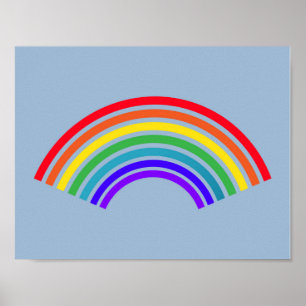 POSTER RAINBOW BLUE HAPPINESS