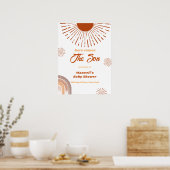 Poster Rainbow Boho Voici L'Accueil Du Baby shower (Cuisine)