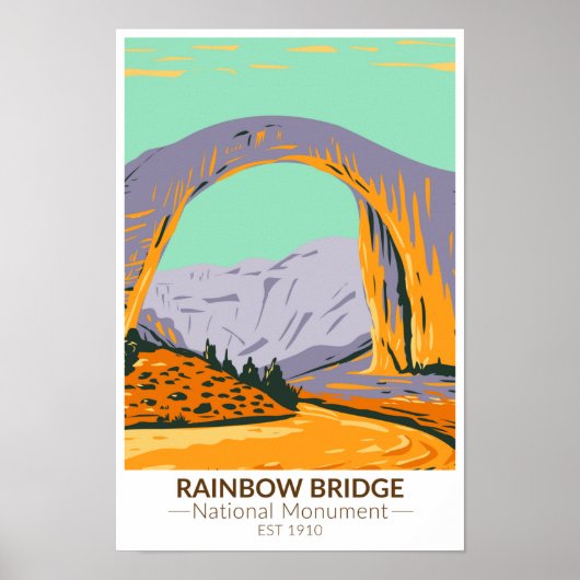 Poster Rainbow Bridge National Monument Utah Vintage (Devant)