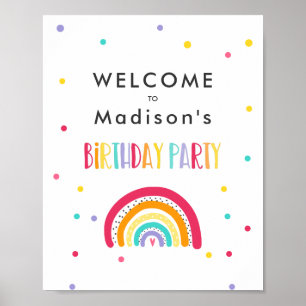 Poster Rainbow Bright Birday Party