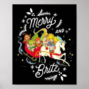 Poster Rainbow Brite Noël Joyeux Et Brite Sleigh Rid