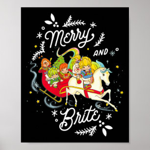 Poster Rainbow Brite Noël Joyeux Et Lumineux Traîneau Rid