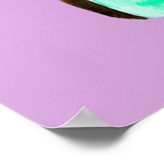 Poster Rainbow cake yacolor aquarelle art mignon (Coin)