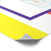 Poster Rainbow Candy Sweet Shoppe Nom personnalisé Annive (Coin)