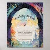 Poster Rainbow Castle Garden Path Handfasting Certificate (Devant)