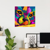 Poster Rainbow Cheetah (Bureau à domicile)