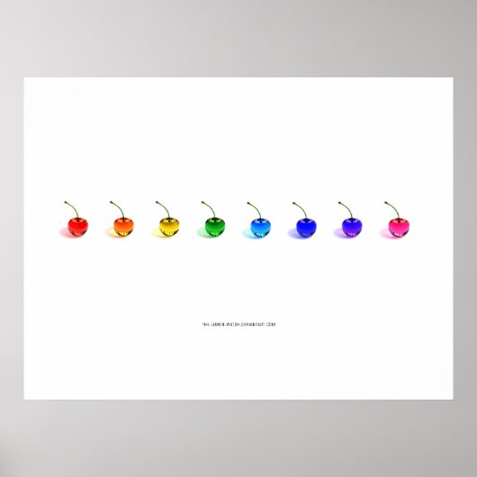 Poster Rainbow Cherries (Devant)