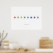 Poster Rainbow Cherries (Cuisine)