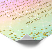 Poster Rainbow Diaper Thouses Baby shower Jeu (Coin)