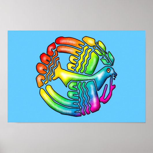 Poster Rainbow Dove de la paix (Devant)