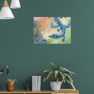 Poster Rainbow Dragon Art