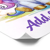 Poster Rainbow Dreams Unicorn - Name Art Print (Coin)