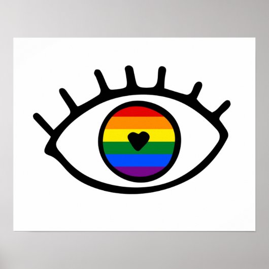 Poster Rainbow eye (Devant)