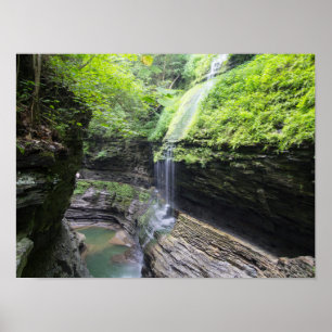 Poster Rainbow Falls, Watkins Glen State Park, New York