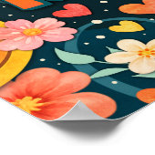 Poster Rainbow Floral Dude Be Kind Inspirivity (Coin)