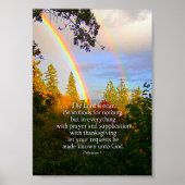 Poster Rainbow Forest Écriture chrétienne Bible Verse (Devant)