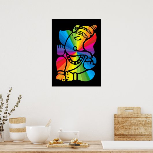 Poster Rainbow Ganesha (Cuisine)