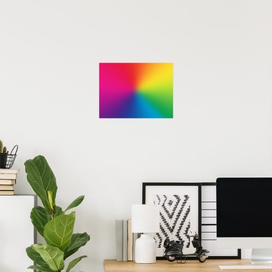 Poster Rainbow Gradient Customized Template - Rainbows (Bureau à domicile)