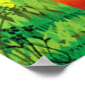 Poster Rainbow Grunge Love Abstrait (Coin)