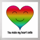 Poster Rainbow heart choose color (Devant)