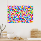 Poster Rainbow Heart Confetti (Cuisine)