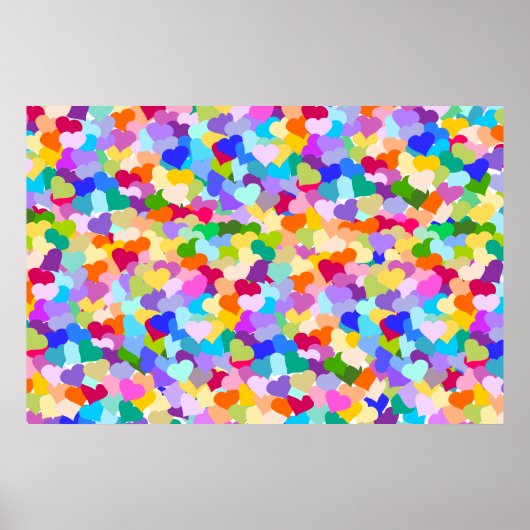 Poster Rainbow Heart Confetti (Devant)